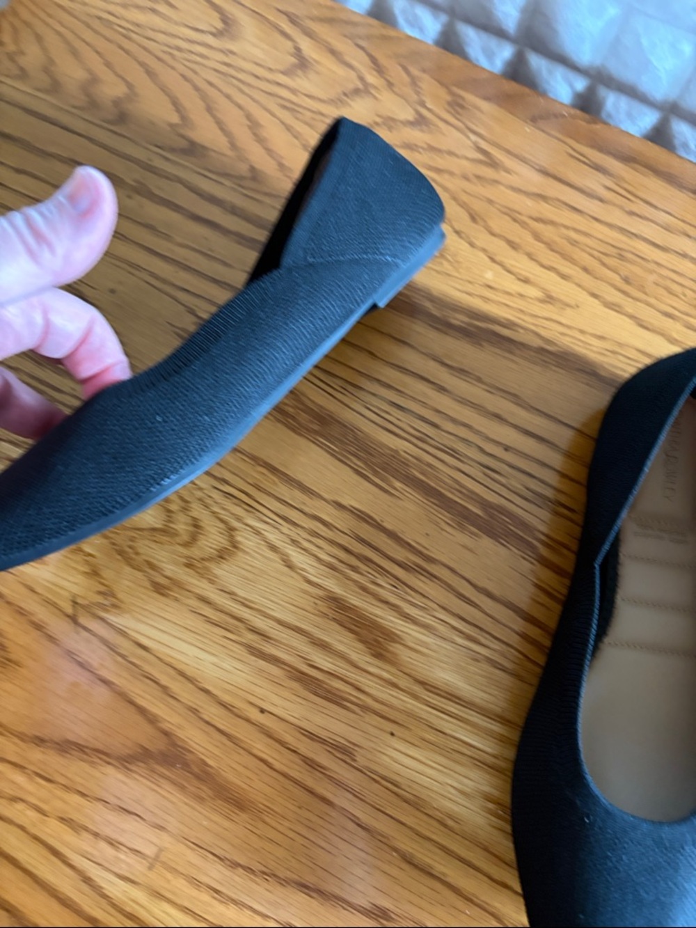 Cynthia Rowley Black Pointed Knit Ballet Flats - Picture 6 of 6